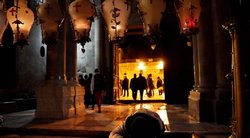 Kristaus Kapo bažnyčia Jeruzalėje po protesto vėl atidaryta lankytojams (nuotr. SCANPIX)