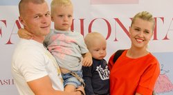 Sandra Šernė su vyru Darvydu ir vaikais (nuotr. Fotodiena.lt)