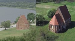Po rekonstrukcijos atidarytą unikalią Zapyškio bažnyčią ir toliau lydi aštri kritika (nuotr. stop kadras)