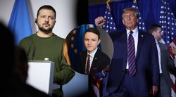 Volodymyras Zelenskis, Donaldas Trumpas, Linas Kojala (tv3.lt koliažas)