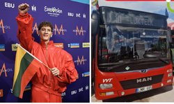 Silvester Belt įkvėpti: Vilniaus autobusai ir troleibusai keleiviams sako „Luktelk“ (tv3.lt koliažas)