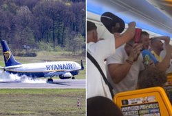 „Ryanair“ lėktuvas skubiai leidosi avariniu būdu: kalti alkoholio padauginę poilsiautojai