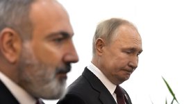 N. Pašinianas ir V. Putinas (nuotr. SCANPIX)