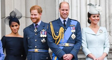 Meghan Markle, princas Harry, princas Williamas ir Kate Middleton (nuotr. SCANPIX)