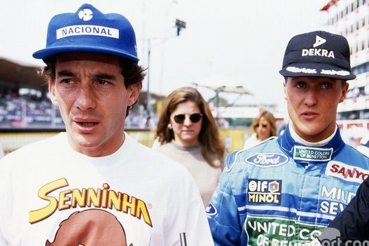 Ayrtonas Senna ir Michaelis Schumacheris (nuotr. motorsport.com)