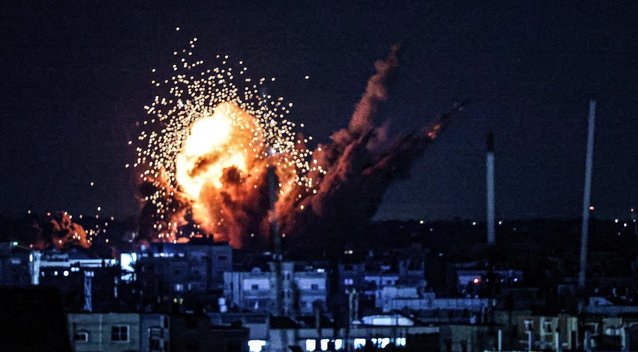 Gazos Ruožo apšaudymas iš oro (nuotr. SCANPIX)