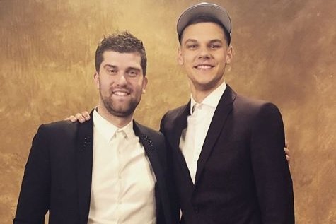 Deividas Sirvydis ir krepšininko agentas Marius Rutkauskas (nuotr. Instagram)