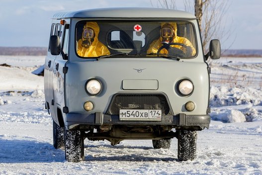 Rusijos greitosios pagalbos automobilis (nuotr. SCANPIX)