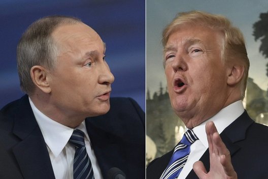 Vladimiras Putinas ir Donaldas Trumpas (nuotr. SCANPIX)