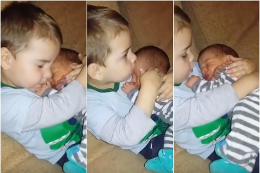 Berniukas taip myli brolį, kad atsisako jį grąžinti mamai (nuotr. YouTube)