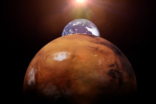 Marsas ir Žemė (nuotr. Fotolia.com)