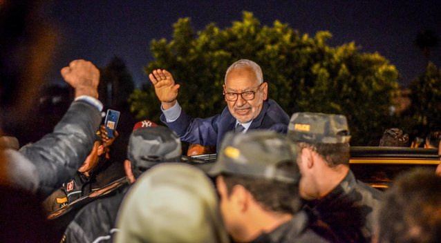 Tuniso opozicijos lyderiui Ghannouchi skirta nauja laisvės atėmimo bausmė (nuotr. SCANPIX)