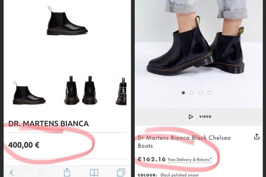 Garsi moteris pasipiktino neteisybe: lietuviai batus pardavinėja dvigubai brangiau?  (nuotr. asm. archyvo)