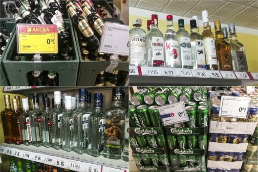 Alkoholinių gėrimų kainos Latvijoje po akcizų padidinimo (nuotr. tv3.lt)