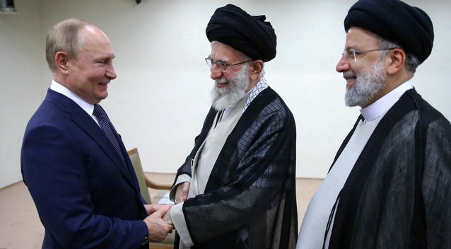 V. Putinas ir Irano lyderis (nuotr. SCANPIX)