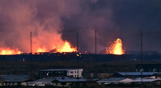 Ugnikalnio išsiveržimas Islandijoje (nuotr. SCANPIX)