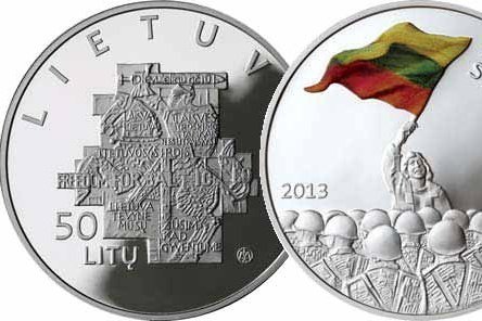 50 litų proginė moneta (nuotr. Lietuvos banko)