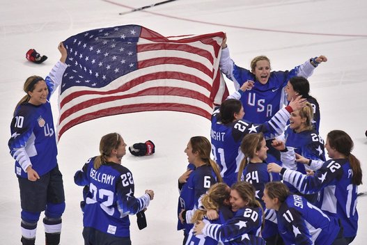 Olimpinių žaidynių moterų ledo ritulio finalas. JAV - Kanada (nuotr. SCANPIX)