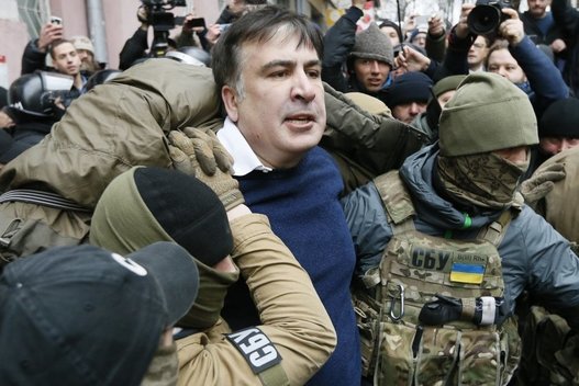 Kijeve suimtas valdžiai ultimatumą paskelbęs Michailas Saakašvilis (nuotr. SCANPIX)