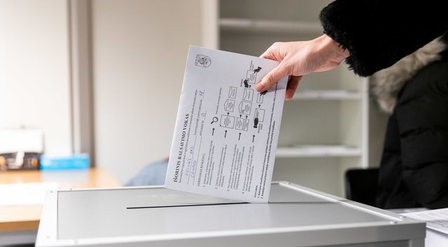 Gyventojai balsuoja išankstiniuose rinkimuose (Žygimantas Gedvila/ BNS nuotr.)