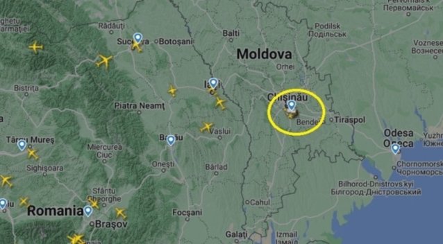 Moldova uždarė oro erdvę: pranešama apie įtartiną objektą danguje (nuotr. Telegram)