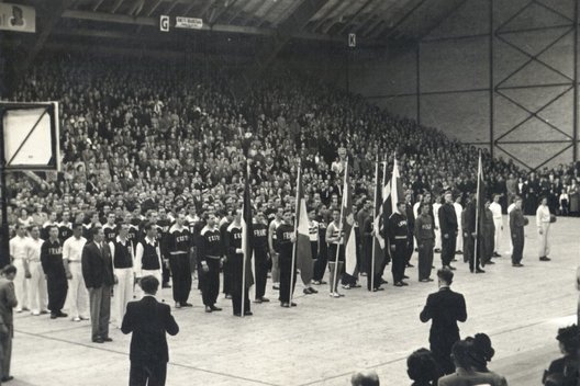 Lietuvos pergalė 1939 m. Europos krepšinio čempionate (nuotr. LCVA)
