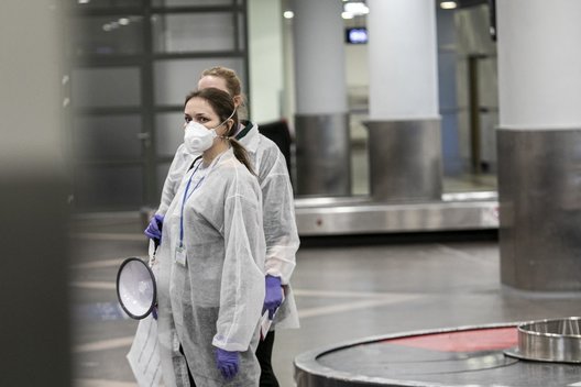 Vilniaus oro uoste – pasiruošimas koronavirusui (Paulius Peleckis/Fotobankas)