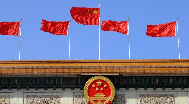 Kinijos vėliavos. Asociatyvi nuotrauka (nuotr. SCANPIX)