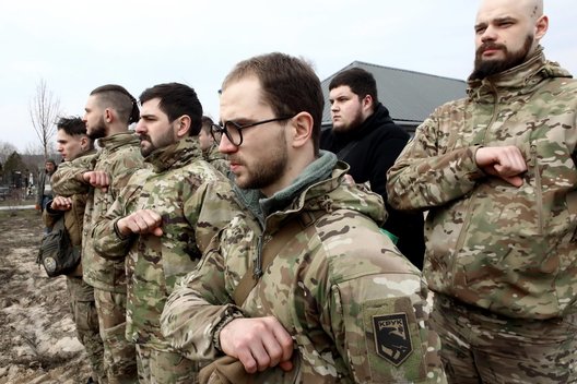 Ukrainos kariai Bučoje (nuotr. SCANPIX)
