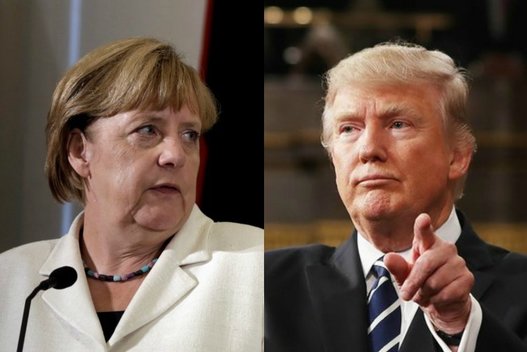 Angela Merkel ir Donaldas Trumpas (TV3 koliažas) (nuotr. SCANPIX)