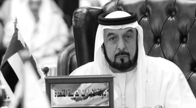 irė Jungtinių Arabų Emyratų prezidentas, šeichas Chalifa bin Zajedas al Nahjanas (nuotr. SCANPIX) tv3.lt fotomontažas