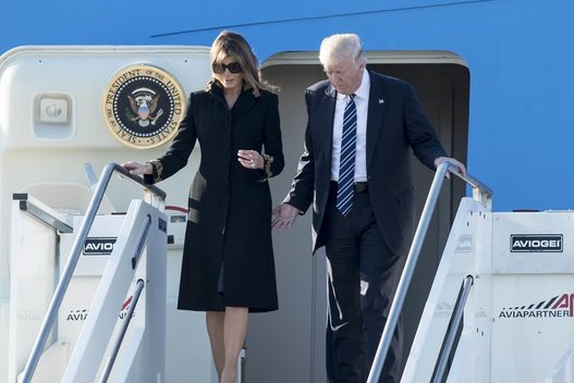 Donaldas Trumpas su žmona atvyko į Romą (nuotr. SCANPIX)