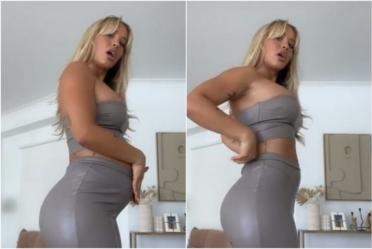 Influencerės vaizdo įrašas šokiruoja: staiga „įspaudė“ savo nėščiosios pilvą atgal  (tv3.lt fotomontažas)