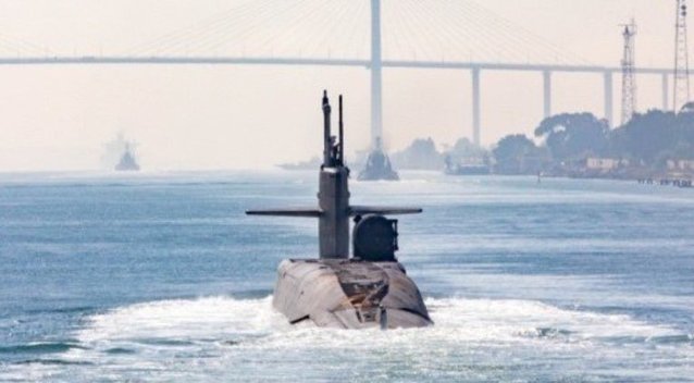 JAV povandeninis branduolinis laivas (nuotr. Twitter)