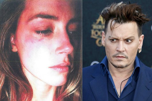 Amber Heard kaltina Johnny Deppą smurtu (nuotr. tv3.lt fotomontažas)  