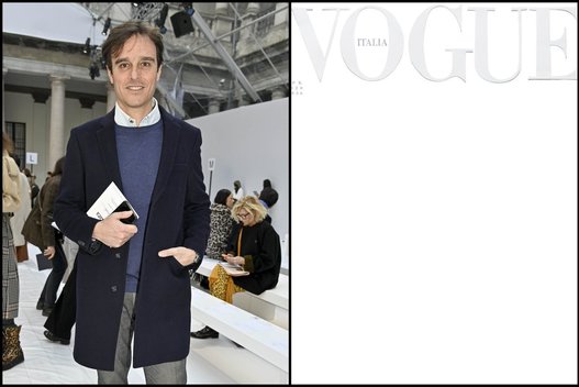 Emanuele Farneti ir naujasis „Vogue“ numeris (nuotr. SCANPIX) tv3.lt fotomontažas