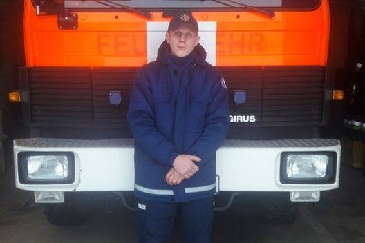 Viešintų ugniagesių komandos ugniagesys Eitautas Motiejūnas (nuotr. facebook.com)