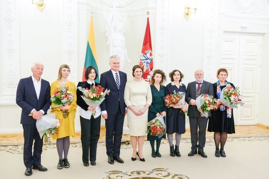 Nacionalinės kultūros ir meno premijų ceremonija Prezidentūroje (nuotr. Fotodiena/Justinas Auškelis)  