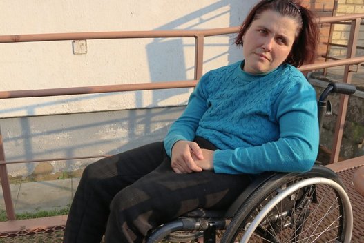 Jelena Bojar nuo vaikystės serga cerebriniu paralyžiumi. Sigitos Inčiūrienės nuotr.  