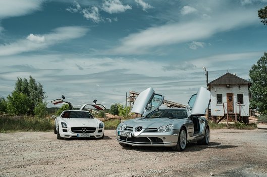 „Mercedes-Benz SLS AMG“ ir „Mercedes-Benz SLR Mclaren“ testas: Sunkioji artilerija