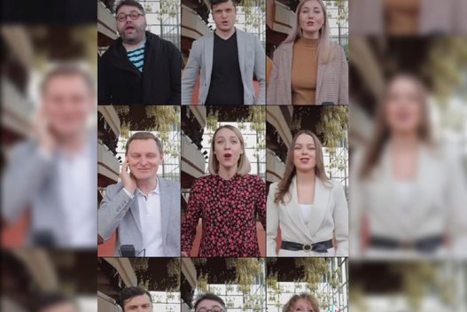 Lietuvos operos solistų vaizdo įrašas platformoje „TikTok“ peržiūrėtas daugiau nei 1 milijoną kartų (nuotr. stop kadras)