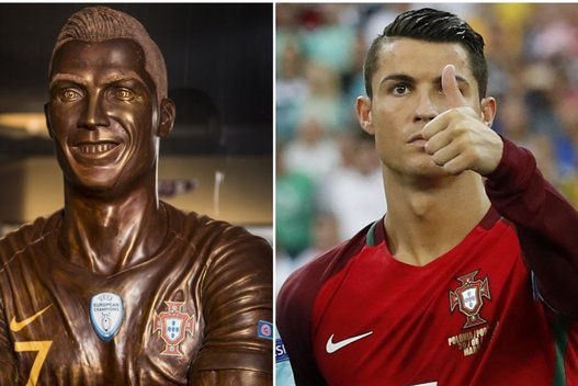 Šokoladinė C. Ronaldo skulptūra (nuotr. SCANPIX)