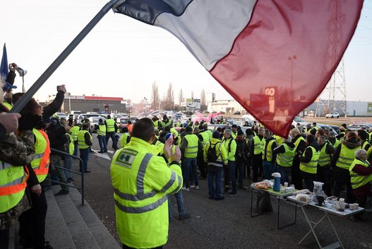 Protestų Prancūzijoje akimirka  (nuotr. SCANPIX)