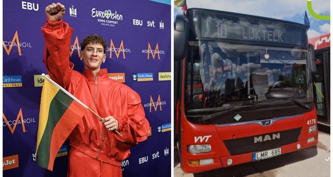 Silvester Belt įkvėpti: Vilniaus autobusai ir troleibusai keleiviams sako „Luktelk“ (tv3.lt koliažas)