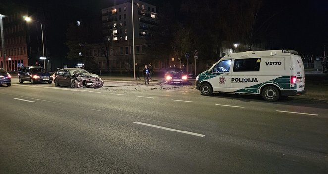 Naktinė avarija Vilniuje