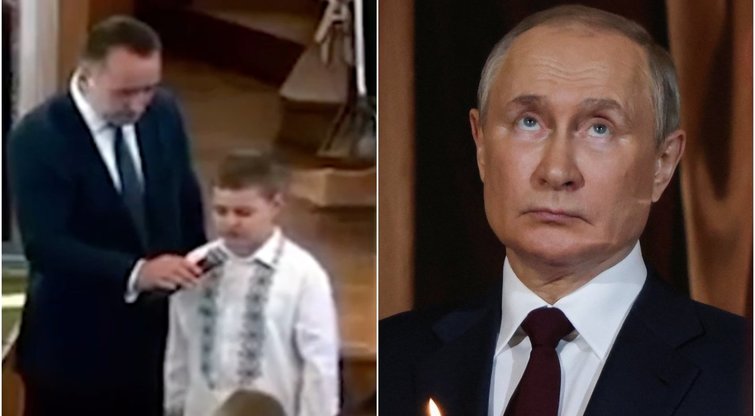 Putino vardas skamba ir bažnyčiose: ukrainiečiai meldžiasi už jo mirtį (tv3.lt fotomontažas)