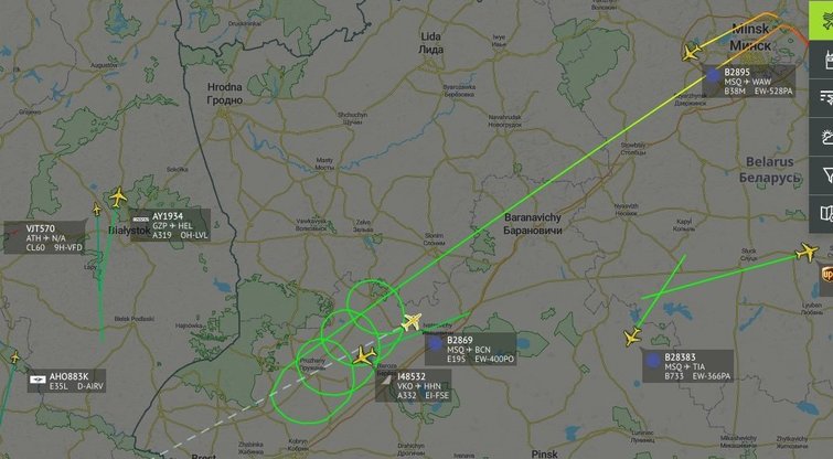Pajuto ribojimų galią: Lenkijos pasienyje ratus suka į Ispaniją skridęs „Belavia“ lėktuvas (nuotr. Gamintojo)