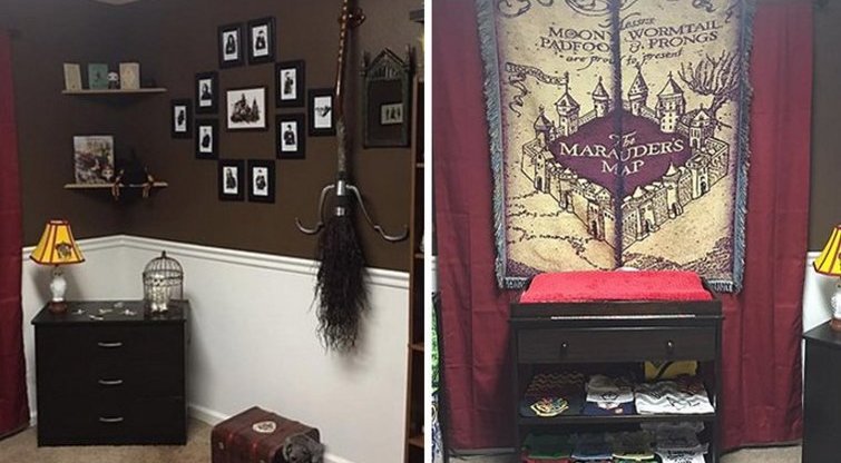Įspūdingam „Hario Poterio“ kambariui tereikėjo tėvų fantazijos  (nuotr. asmeninio albumo („Facebook“)