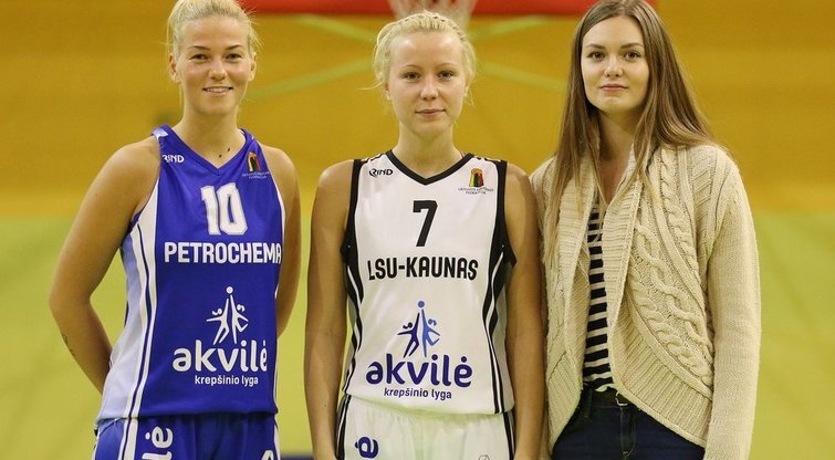 Trijų žalgiriečių merginos - krepšininkės (nuotr. Vytauto Mikaičio)