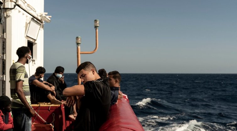 Migrantų gelbėjimo laivas „Ocean Viking“ (nuotr. SCANPIX)
